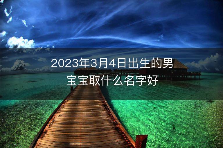 2023年3月4日出生的男宝宝取什么名字好